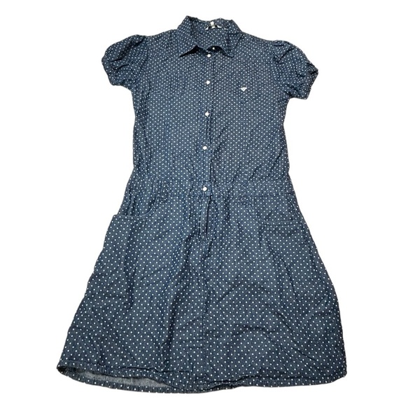 GUESS Polka-Dot Denim blue Dress size 16 - Picture 1 of 7